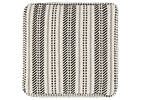 Hadley Striped Pouf Natural/Black