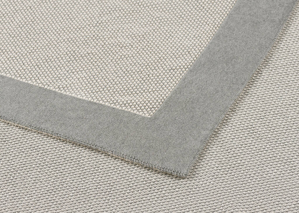 Jeté av bordures coton Esco gris p/multi