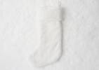 Flora Faux Fur Stocking White