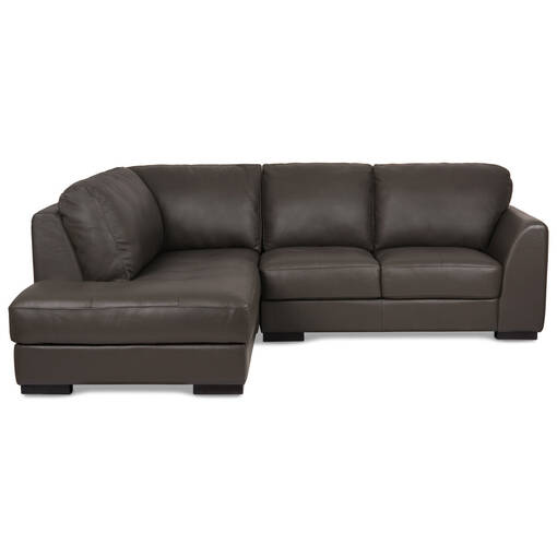 Boone Leather Condo Sofa Chaise Gr Lcf