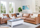 Burke Custom Leather Sectional