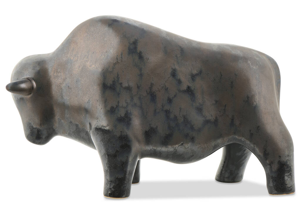 Déco bison Clyde grise