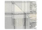 Aaron Plaid Throw Lt Grey/Ivory/Dk Gr
