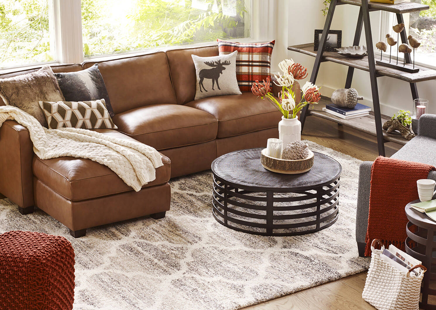 Chalet Plaid Toss 20x20 Orange