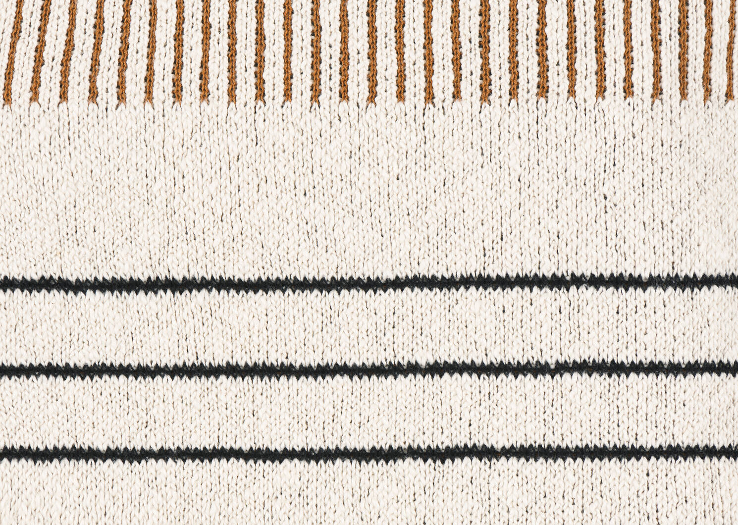 Tiva Cotton Striped Throw Nat/Blk/Car