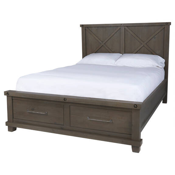 Beds Ironside Storage Bed Rustic Grey