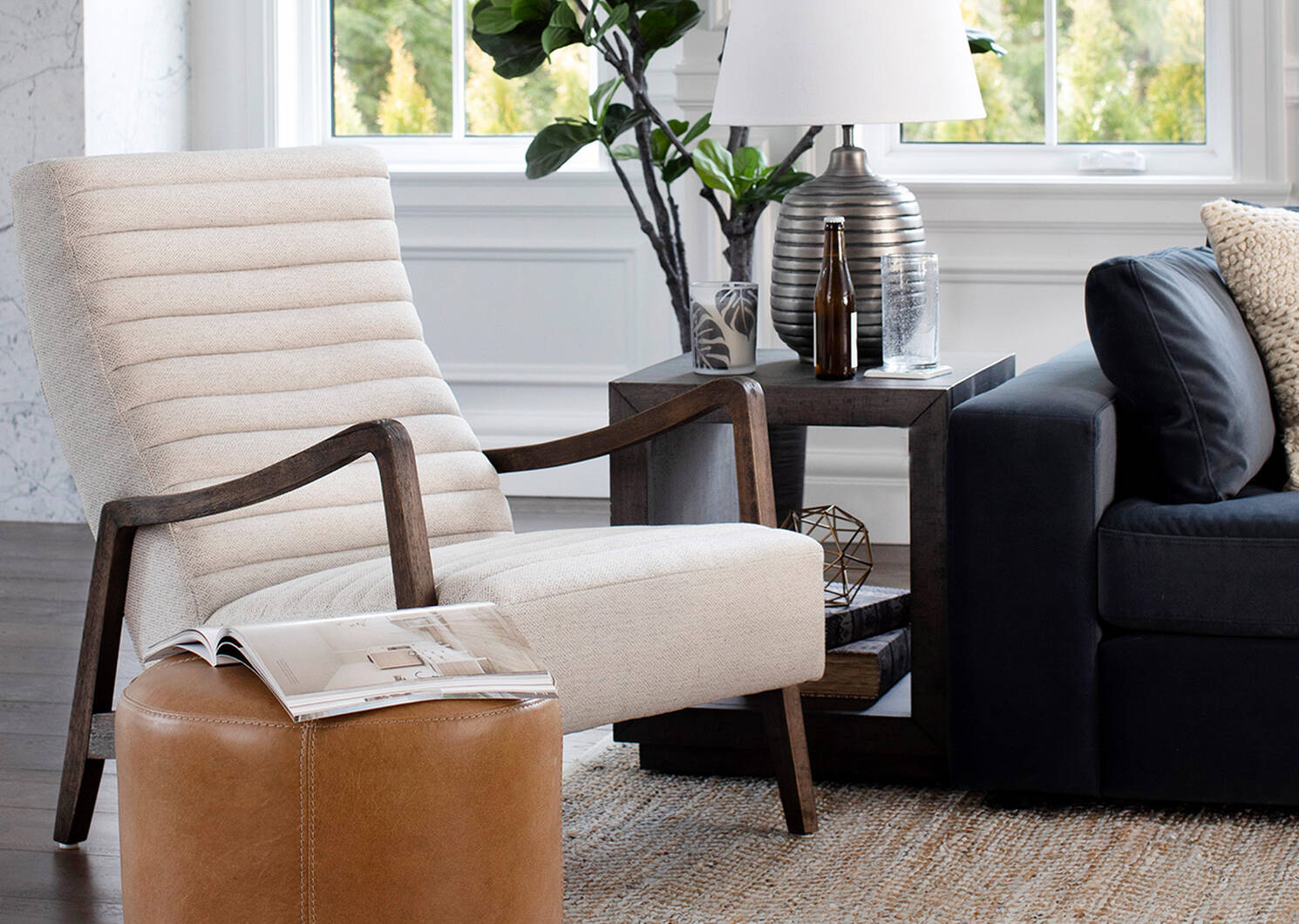 Coleman Armchair -Silas Platinum