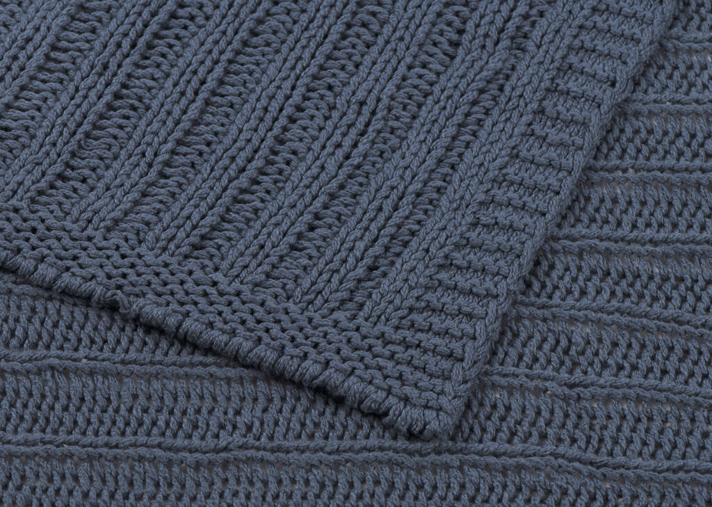 Emmons Cotton Throw Blue