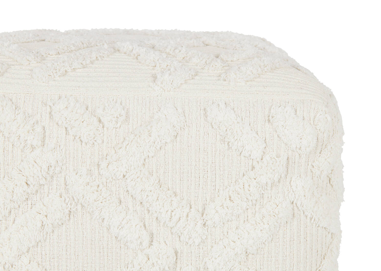 Pouf en coton Lambeth ivoire