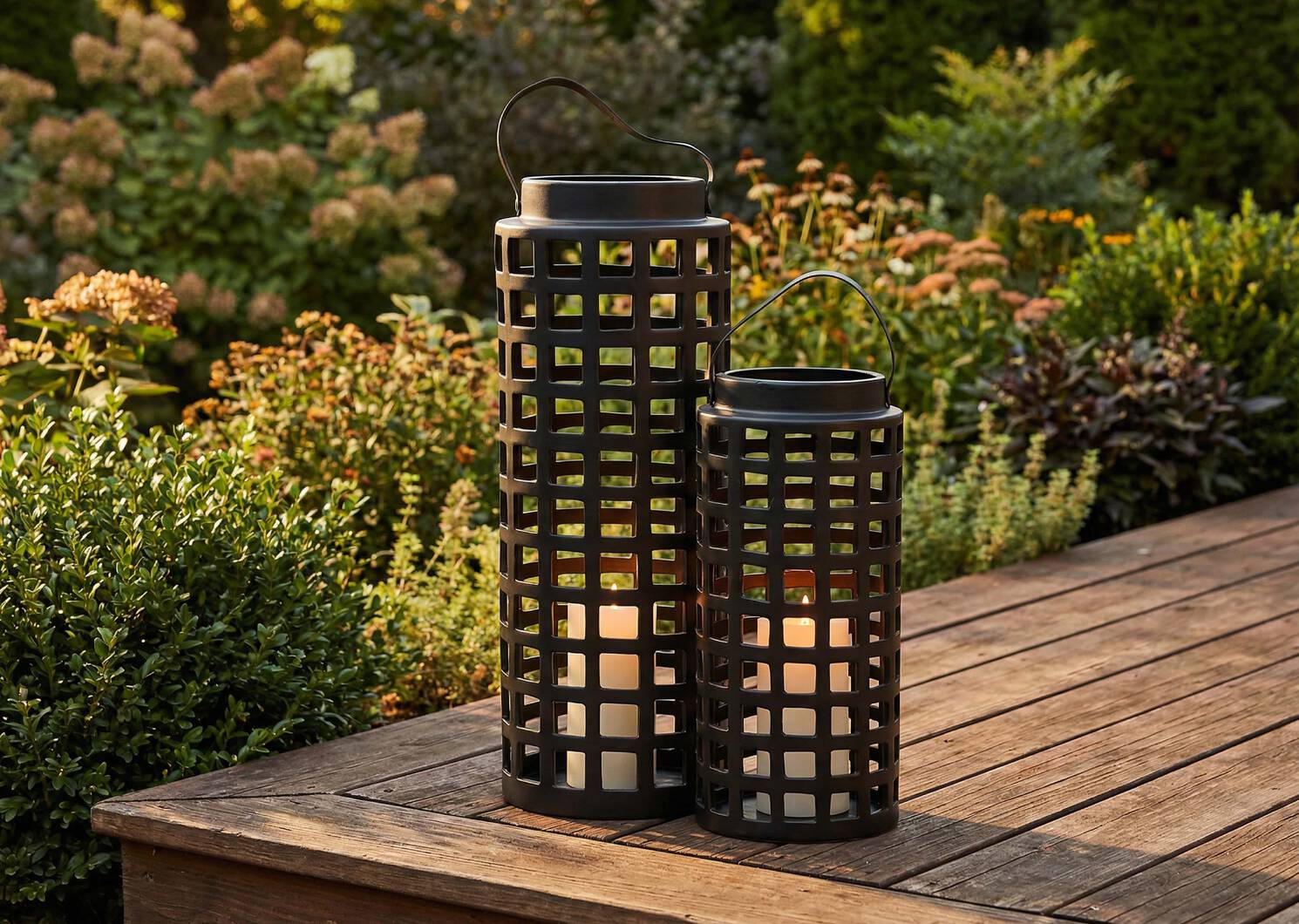 Luce Lantern Tall Black