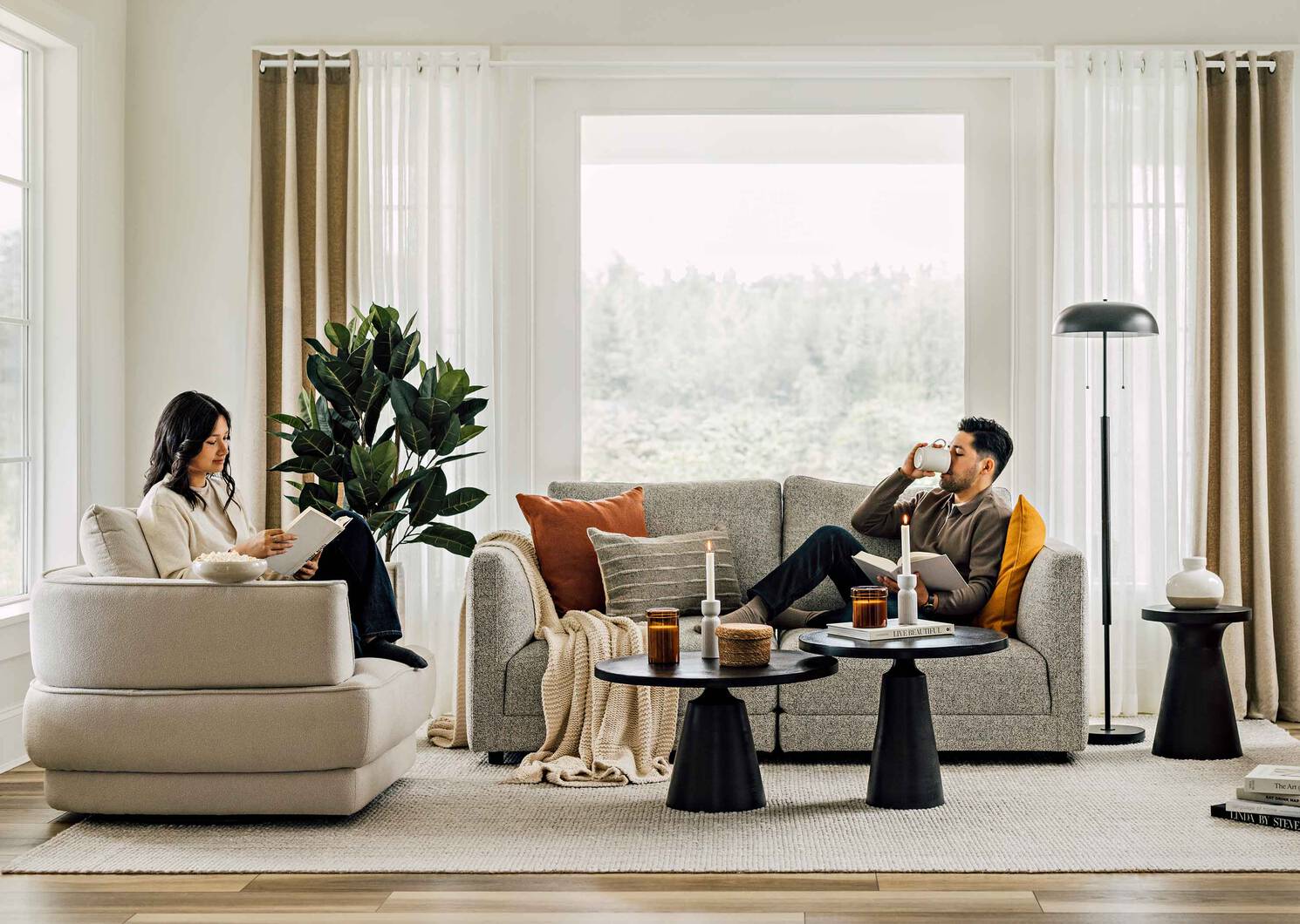 Mila Left-Arm Chair Module -Sela Grey