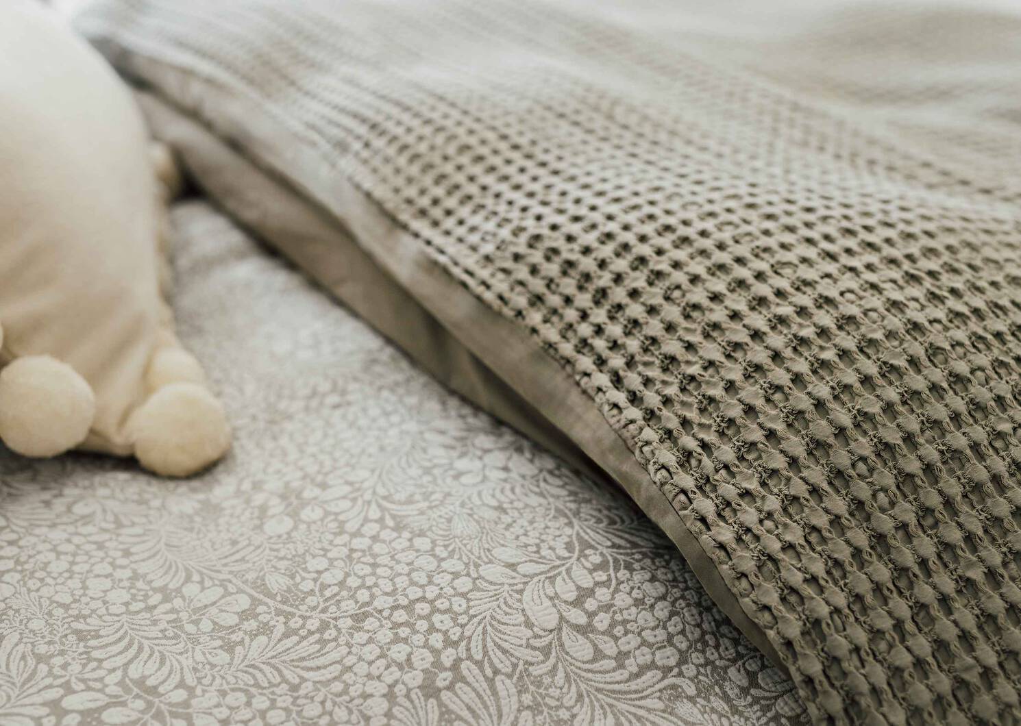 Carlin Cotton Duvet Set King Sage