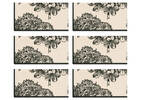 Hydrangea Napkin Set of 6 Natural/Black