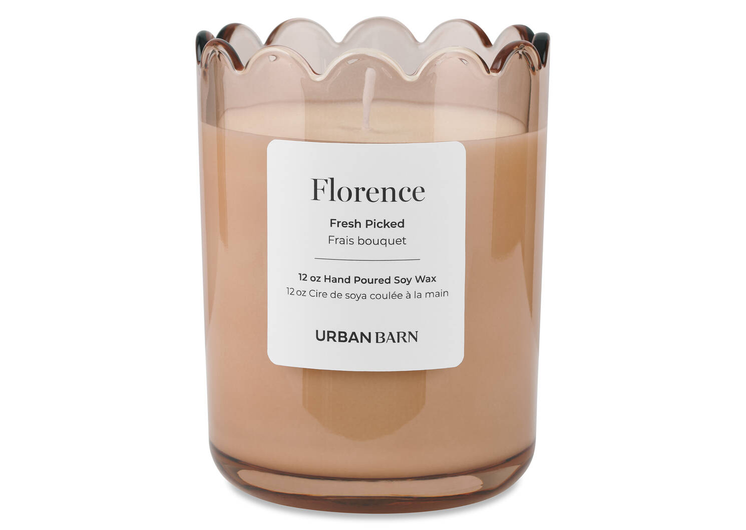 Bougie en pot Florence rose
