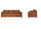 Lucca Leather Sofa -Attica Cinnamon