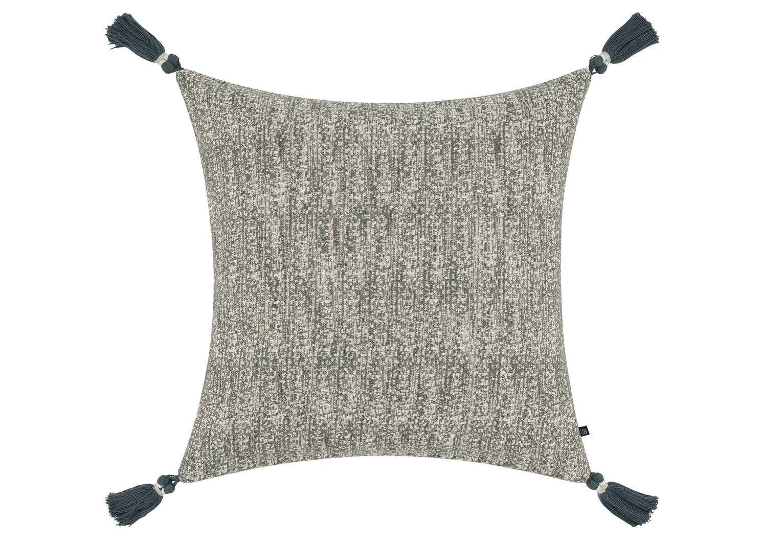 Coussin en coton jacquard Nia 20x20 gris