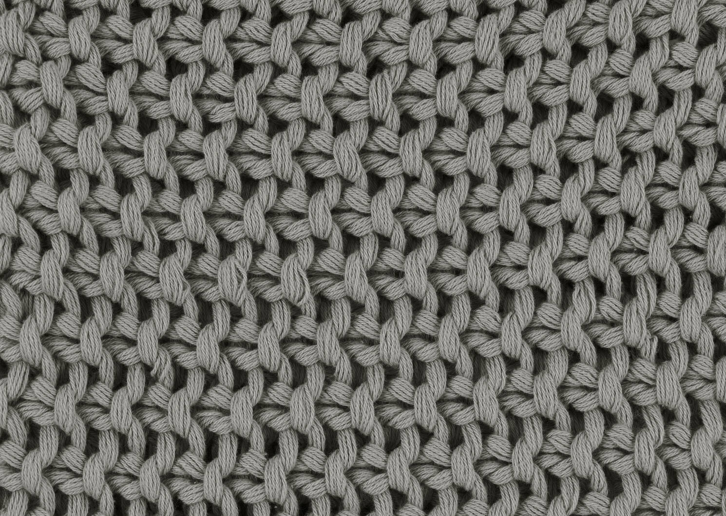 Jeté en coton gr mailles Wardell gr pâle