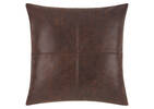 Coussin similicuir Jarvis 20x20 br foncé