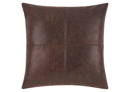 Jarvis Faux Leather Toss 20x20 Dark Brow