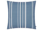 Coussin rayé ext. Soleil bleu mer/ivoire