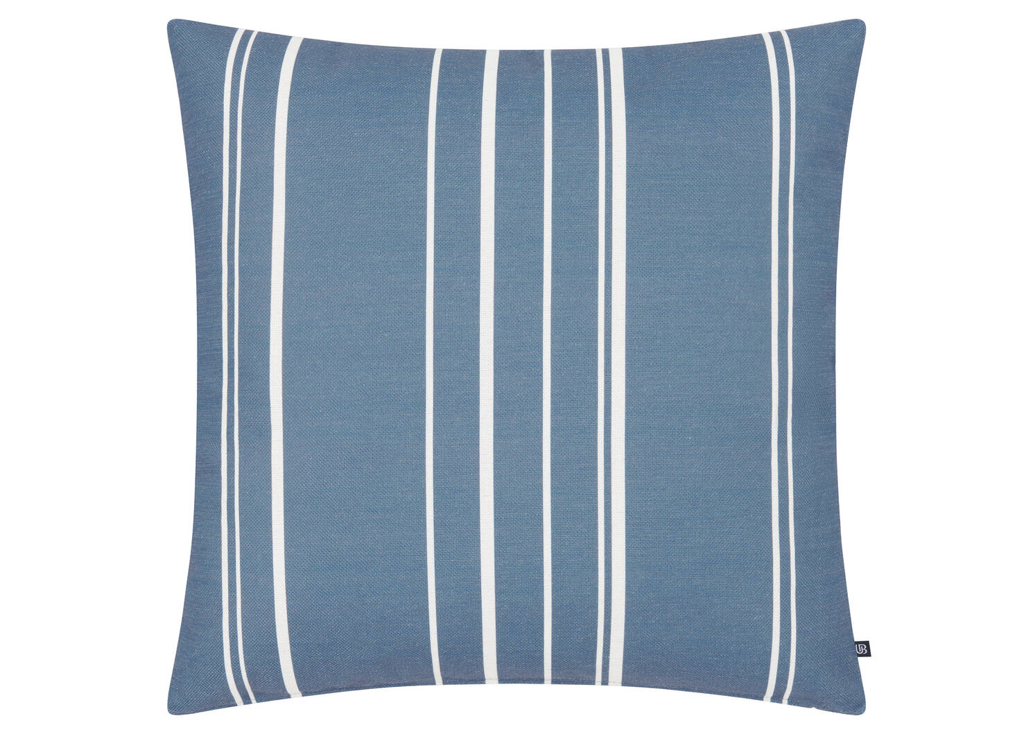 Coussin rayé ext. Soleil bleu mer/ivoire