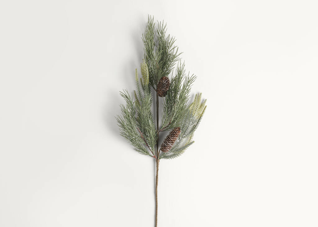 Branche aiguilles de pin givrées Kringle