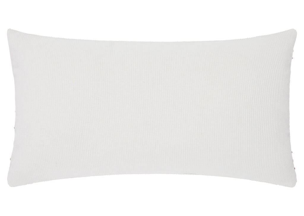 Coussin Buena 12x22 ivoire/vert/gris