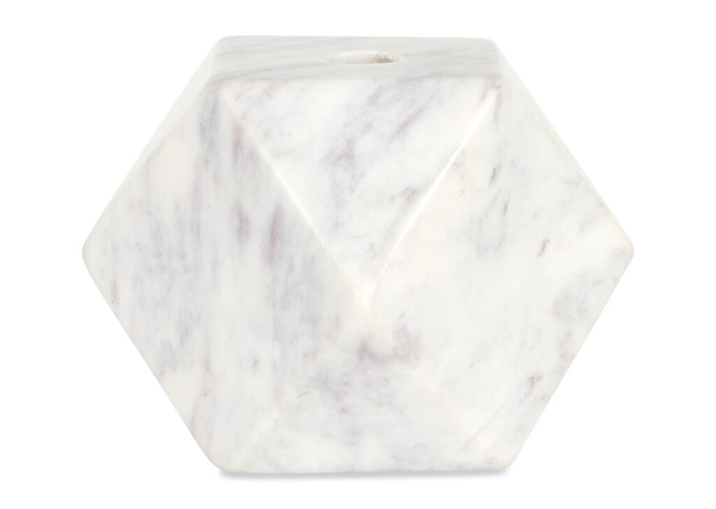 Bougeoir en marbre Kota blanc