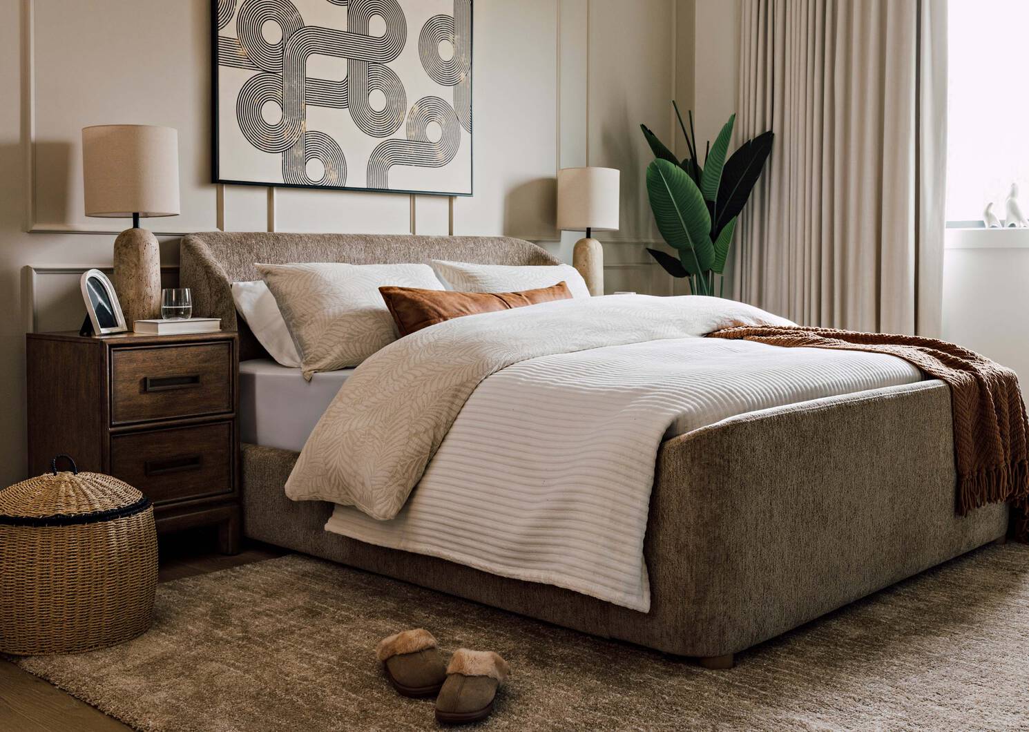 Table de chevet mince Wickham -Arwin br.