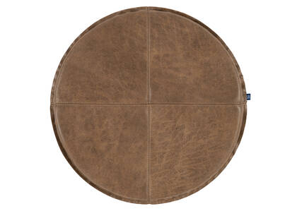 Circle Seat Cushion Faux Leather Mocha