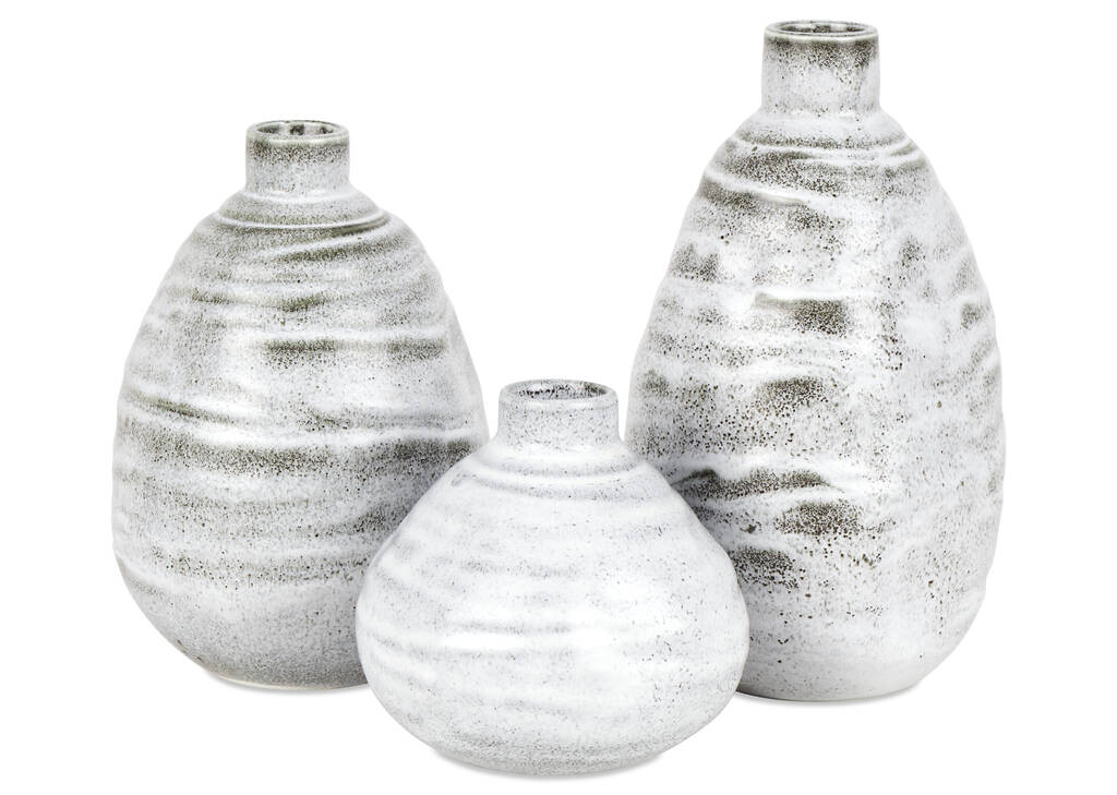 Shilo Vase Large Grey/White