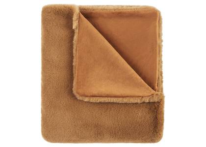 Flora Faux Fur Throw Caramel