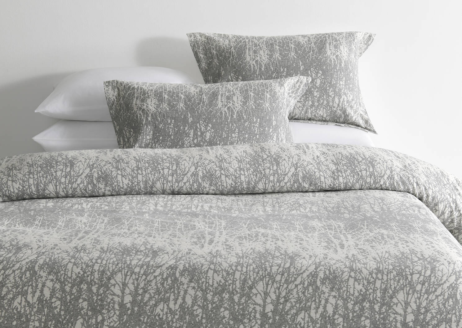 Gia Cotton Duvet Set Queen Ash/Grey