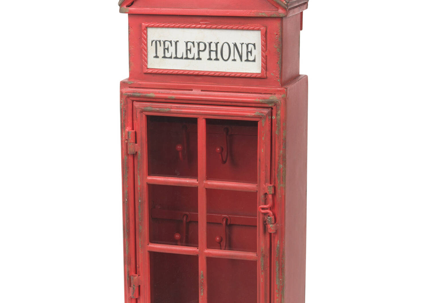 Boîte à clés cabine téléphonique rouge