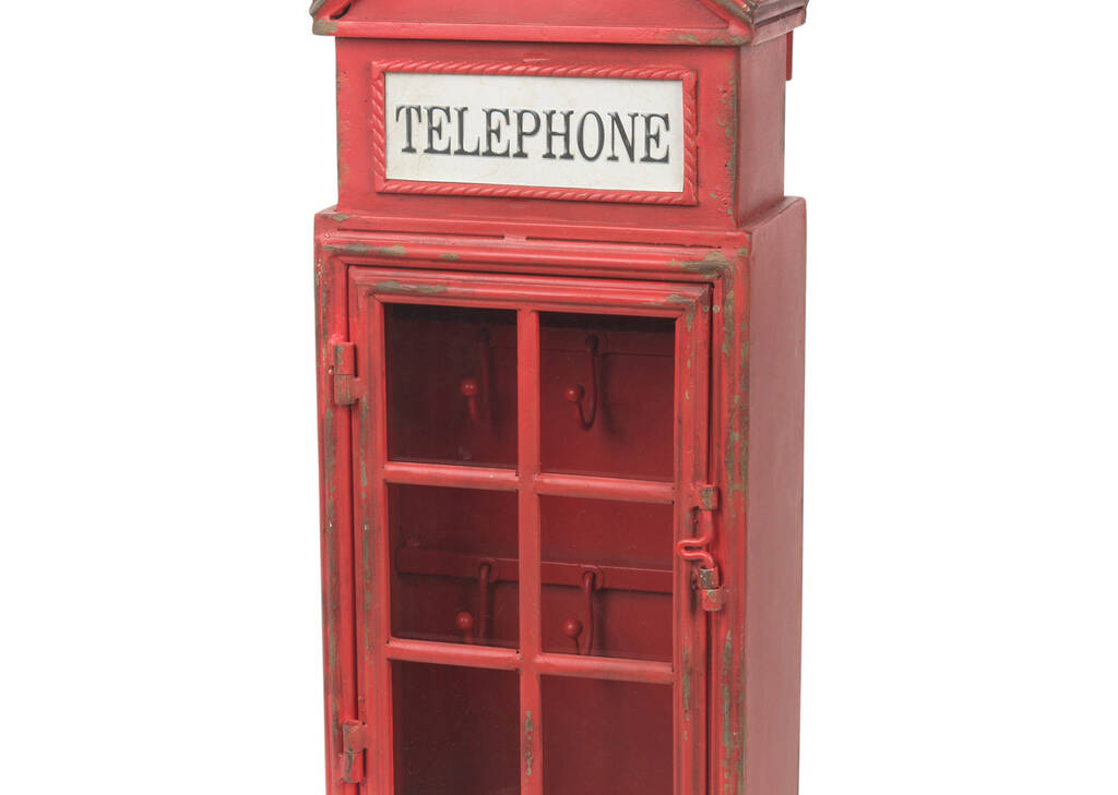 Boîte à clés cabine téléphonique rouge