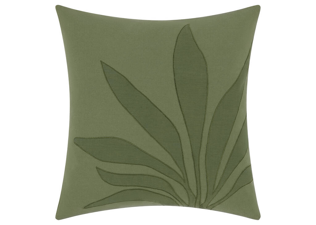 Ambrose Cotton Leaf Pillow 20x20 Green