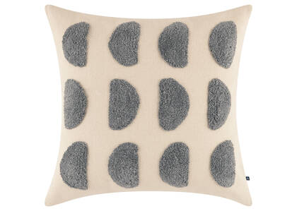 Layla Cotton Pillow 20x20 Ivory/Grey