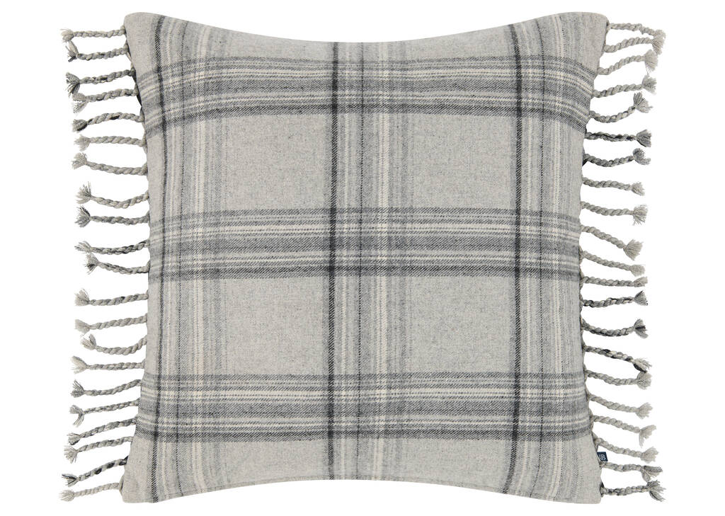 Harling Plaid Pillow 20X20 Grey