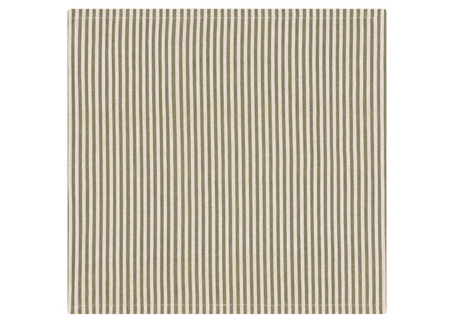Ens. 6 serviettes rayé Audley vert/beige