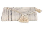 Artesia Stripe Throw Natural/Blue