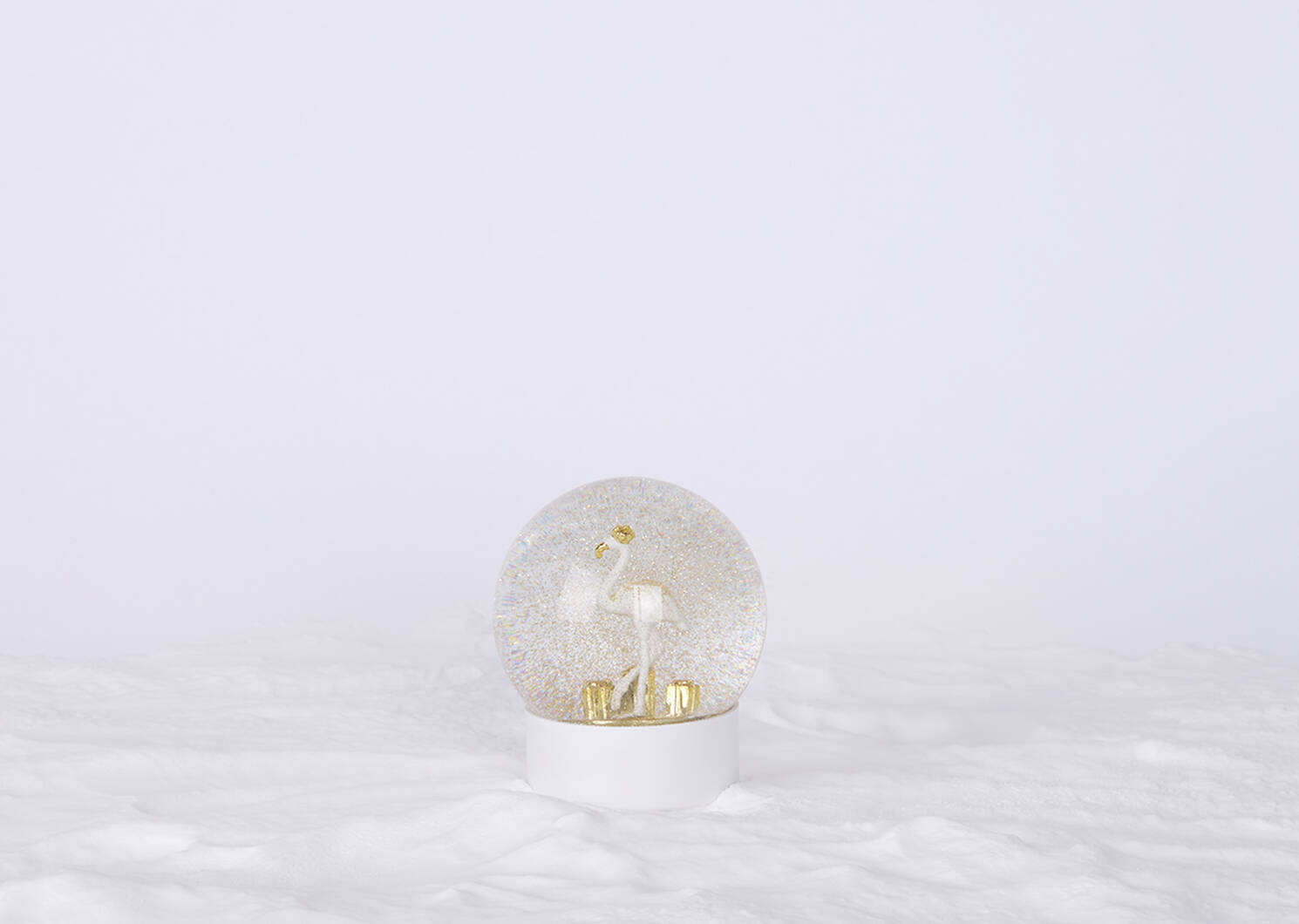 Franny Flamingo Snow Globe