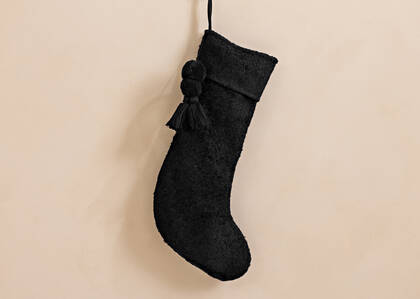 Hollis Boucle Stocking Black