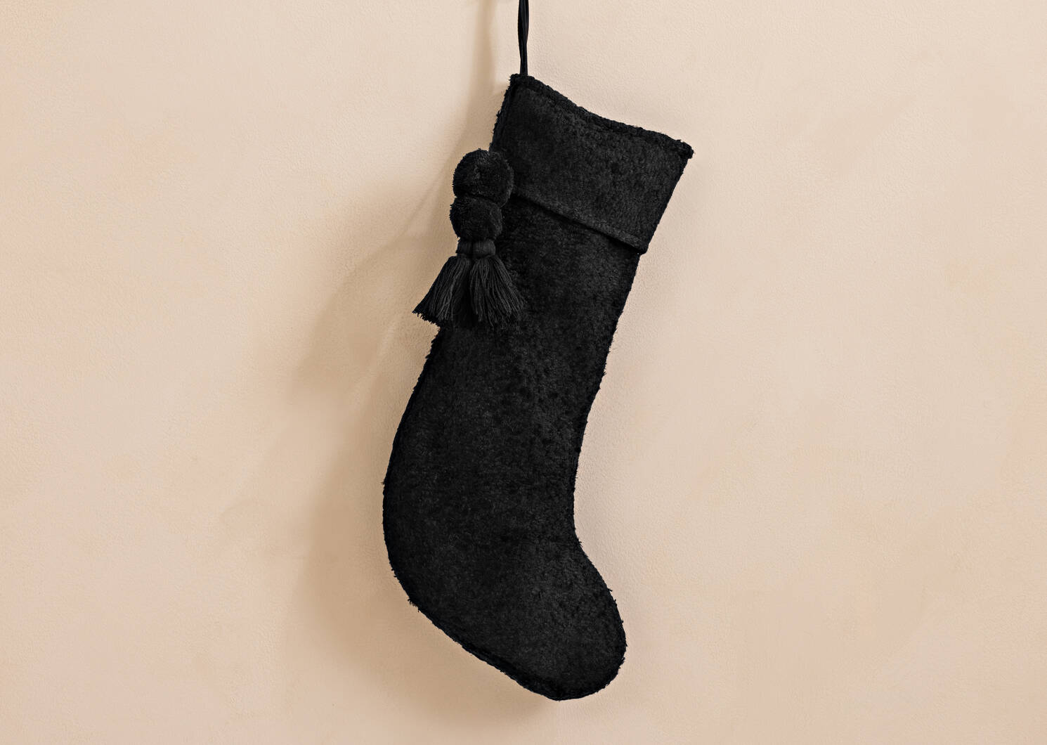 Hollis Boucle Stocking Black