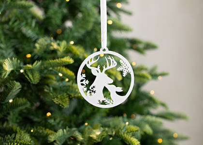 Scenic Deer Ornament