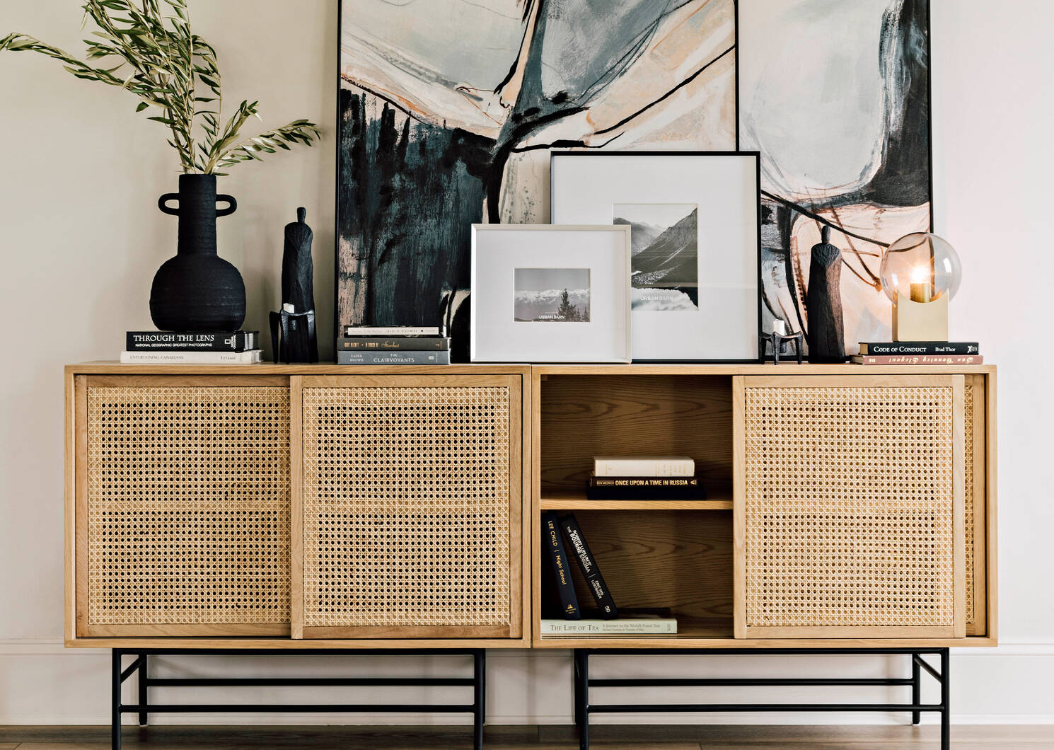 Neve Cabinet -Theo Cane/Natural