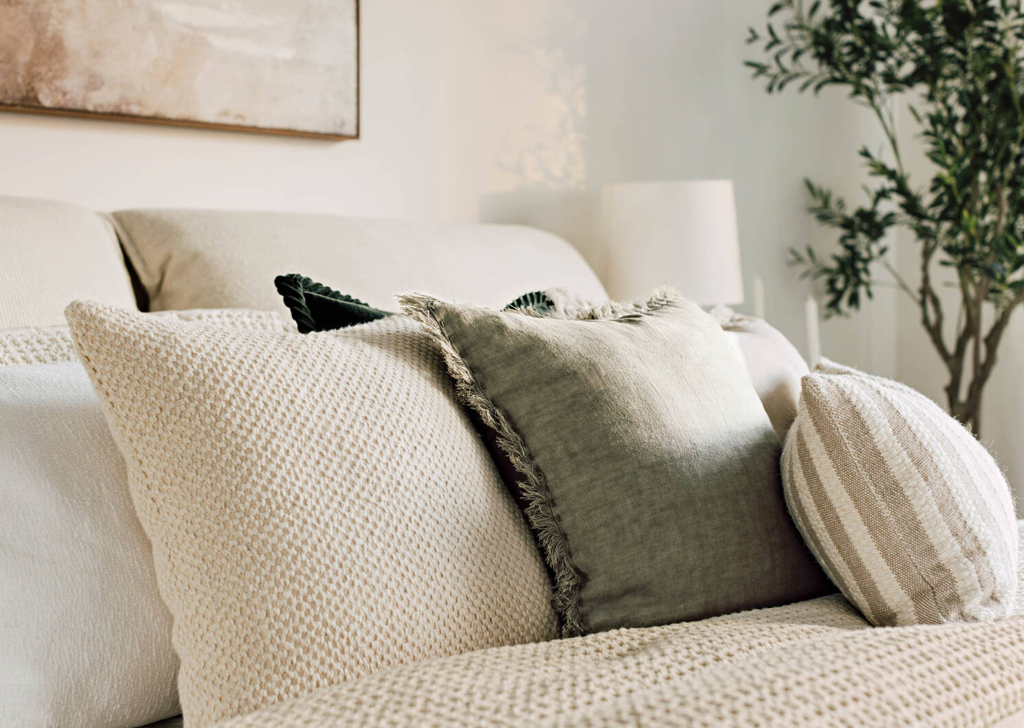 Marsha Linen Pillow 20x20 Sage