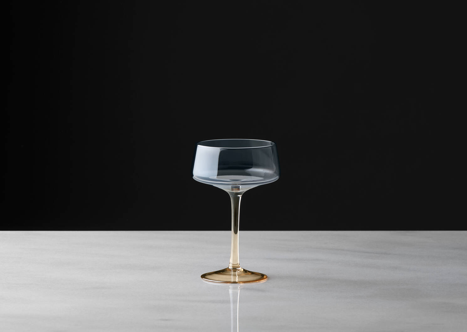 Abie Coupe Glass Amber/Grey