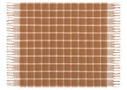 Remi Windowpane Plaid Throw Caramel/I