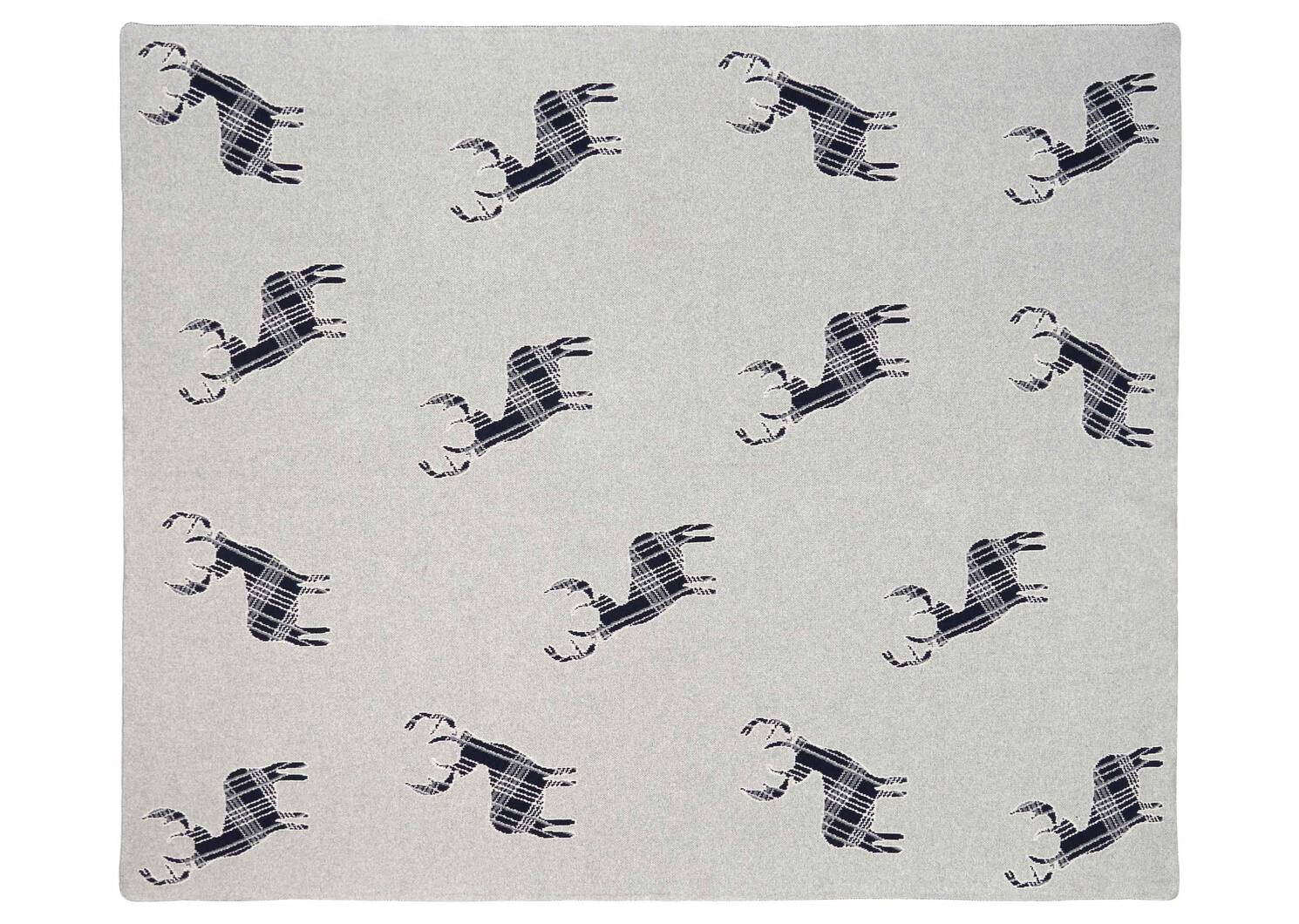 Dasher Reindeer Throw Natural/Grey