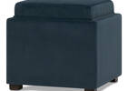 Fay Storage Ottoman -Alexa Steel